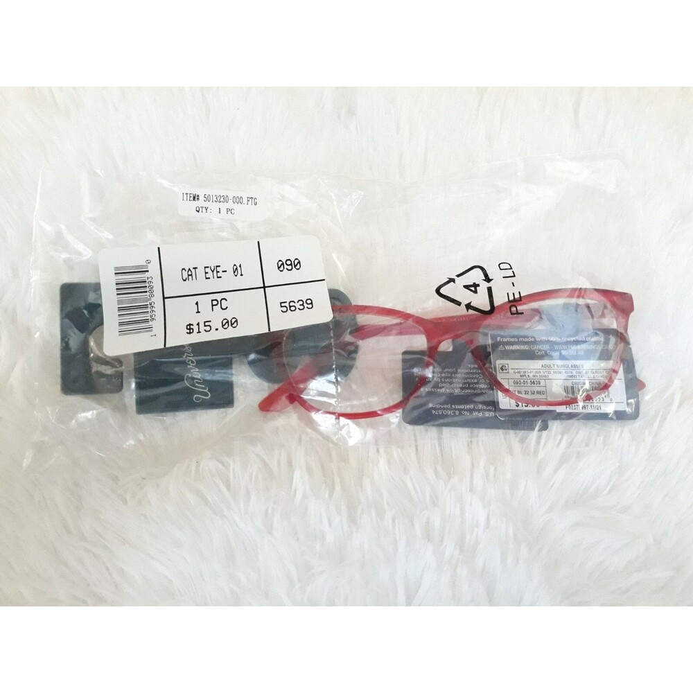 Blue Light Filtering Oval Glasses Universal Thead Computer/Mobile Eyewear (RED) - Picture 5 of 6